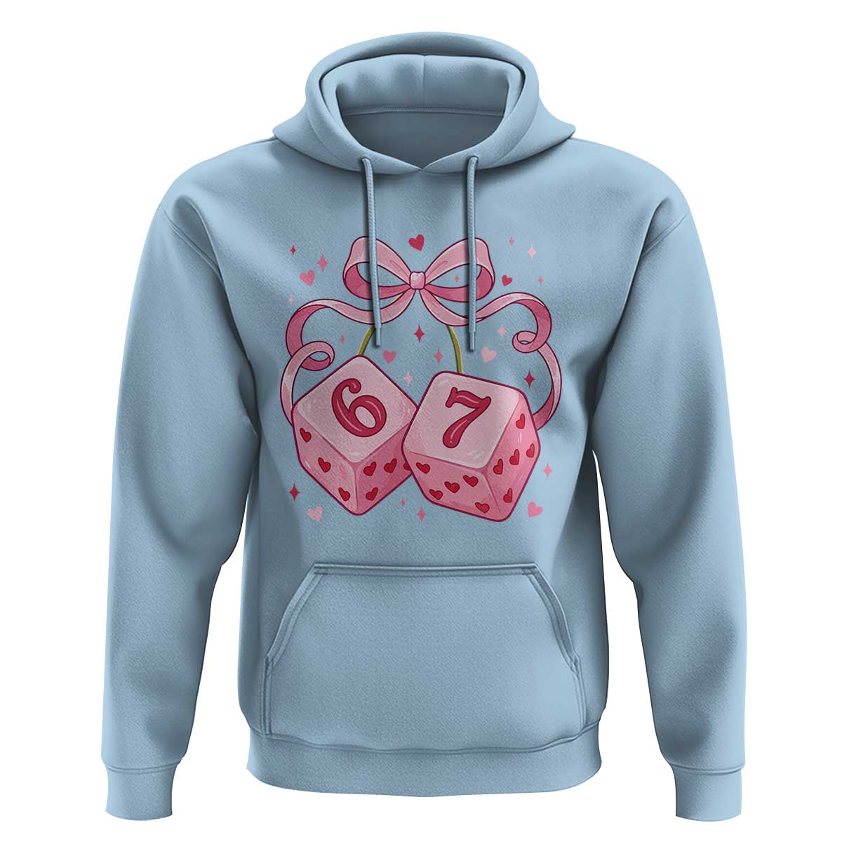 Funny 67 Dice Valentines Day Six Seven Meme Coquette Hoodie