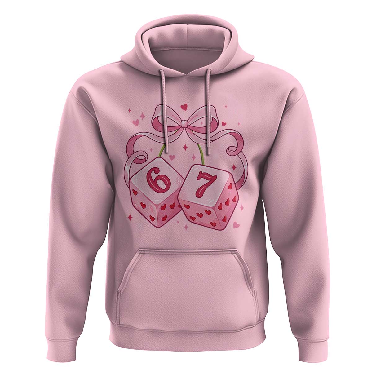 Funny 67 Dice Valentines Day Six Seven Meme Coquette Hoodie
