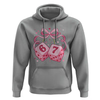 Funny 67 Dice Valentines Day Six Seven Meme Coquette Hoodie