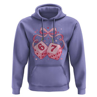 Funny 67 Dice Valentines Day Six Seven Meme Coquette Hoodie