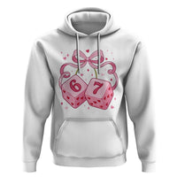 Funny 67 Dice Valentines Day Six Seven Meme Coquette Hoodie