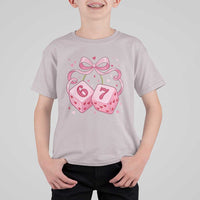 Funny 67 Dice Valentines Day Six Seven Meme Coquette T Shirt For Kid