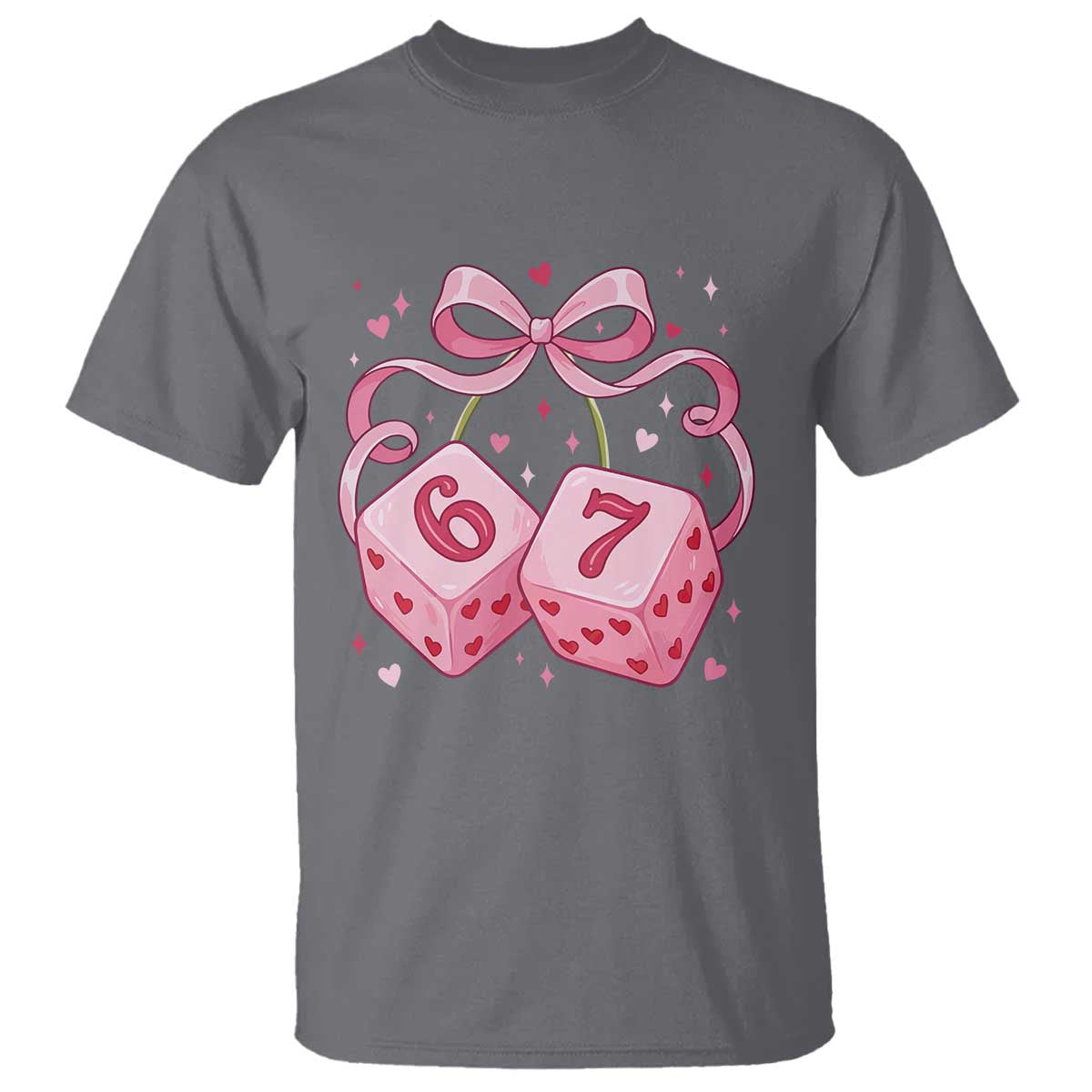 Funny 67 Dice Valentines Day Six Seven Meme Coquette T Shirt