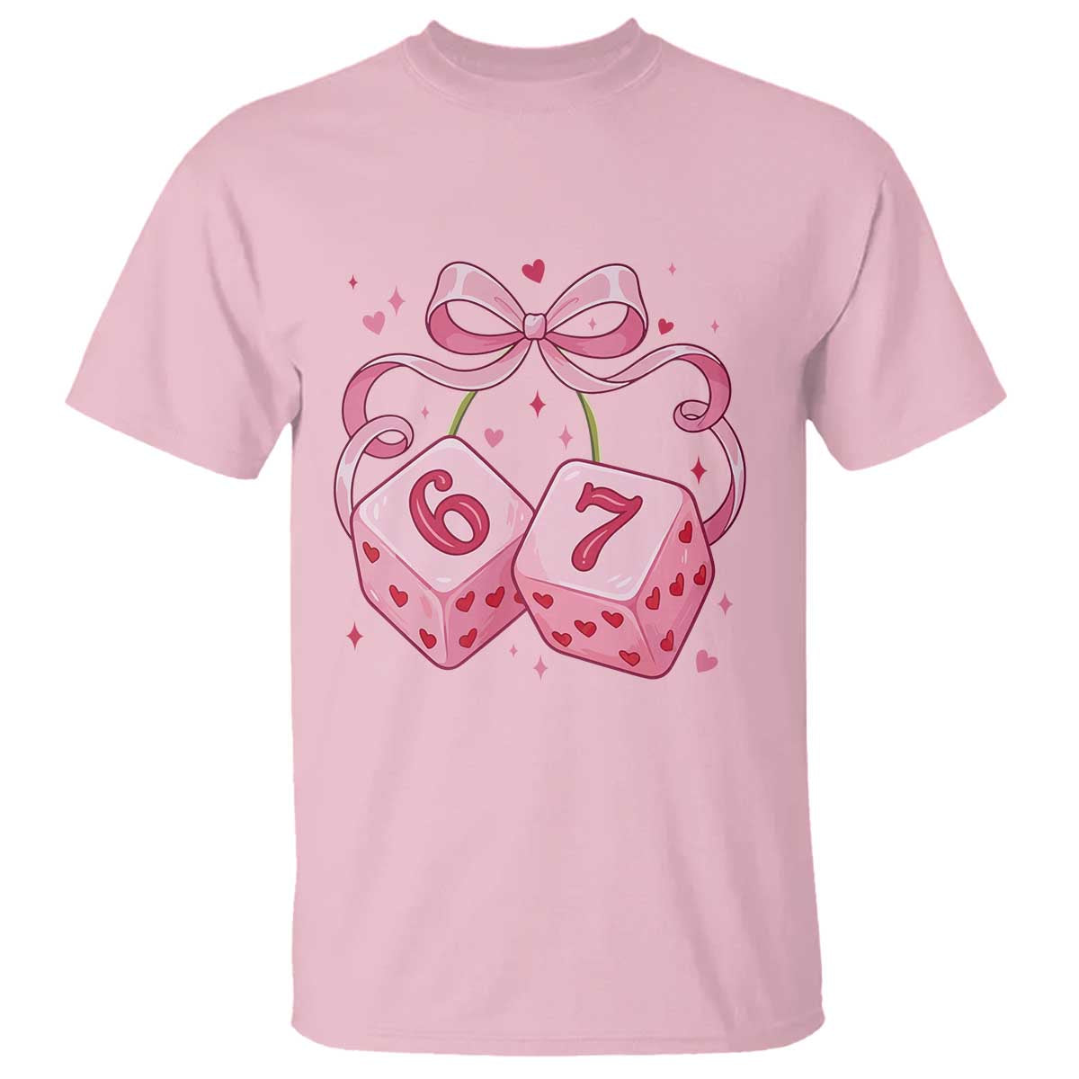 Funny 67 Dice Valentines Day Six Seven Meme Coquette T Shirt