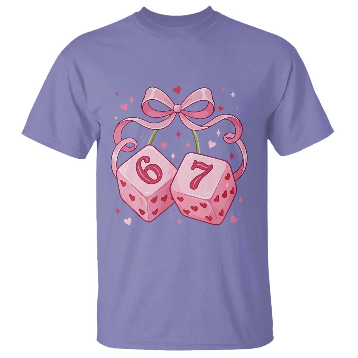 Funny 67 Dice Valentines Day Six Seven Meme Coquette T Shirt