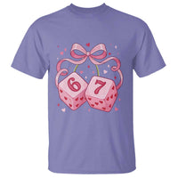 Funny 67 Dice Valentines Day Six Seven Meme Coquette T Shirt