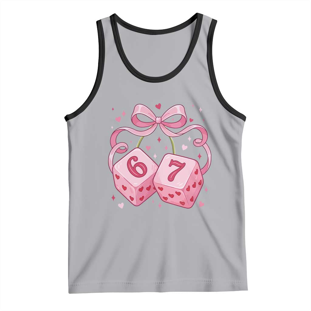 Funny 67 Dice Valentines Day Six Seven Meme Coquette Tank Top