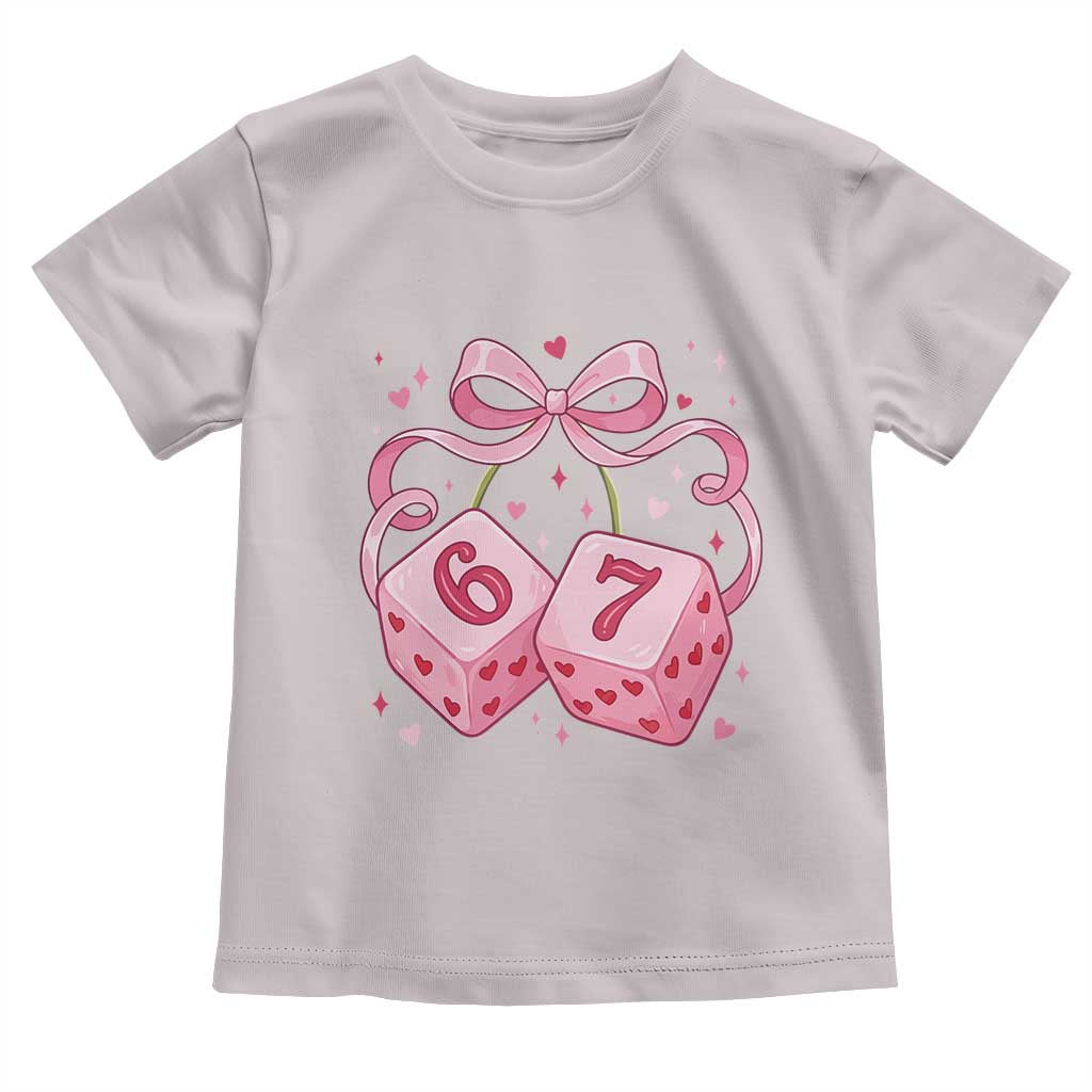 Funny 67 Dice Valentines Day Six Seven Meme Coquette Toddler T Shirt