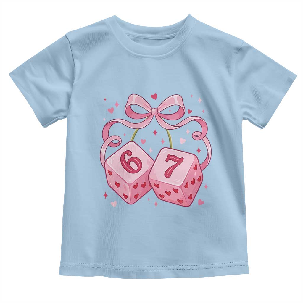 Funny 67 Dice Valentines Day Six Seven Meme Coquette Toddler T Shirt