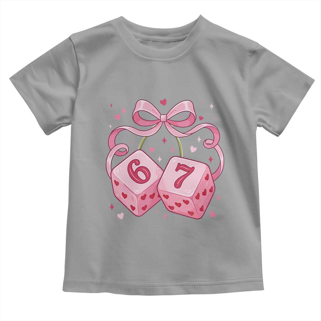 Funny 67 Dice Valentines Day Six Seven Meme Coquette Toddler T Shirt
