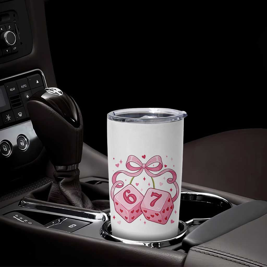 Funny 67 Dice Valentines Day Six Seven Meme Coquette Tumbler Cup