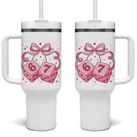 Funny 67 Dice Valentines Day Six Seven Meme Coquette Tumbler With Handle