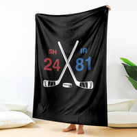 Funny Romance Hockey Throw Blanket 24 81 Numbers Sport Ice Hockey Team - Wonder Print Shop