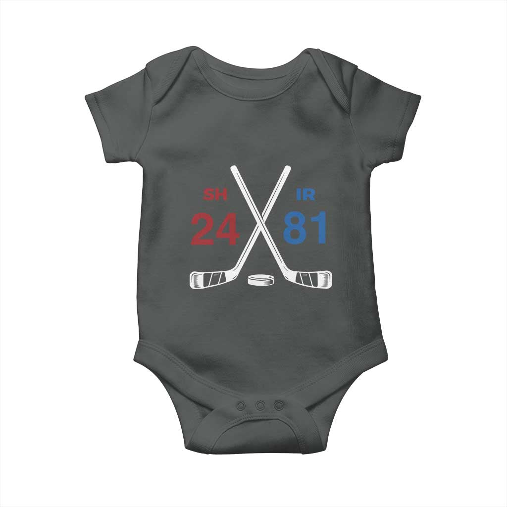 Funny Romance Hockey Baby Onesie 24 81 Numbers Sport Ice Hockey Team - Wonder Print Shop