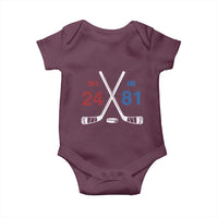 Funny Romance Hockey Baby Onesie 24 81 Numbers Sport Ice Hockey Team - Wonder Print Shop