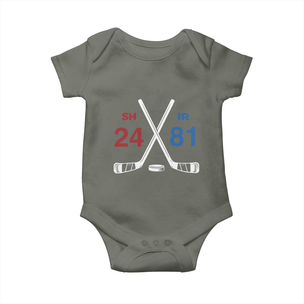 Funny Romance Hockey Baby Onesie 24 81 Numbers Sport Ice Hockey Team - Wonder Print Shop