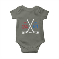 Funny Romance Hockey Baby Onesie 24 81 Numbers Sport Ice Hockey Team - Wonder Print Shop