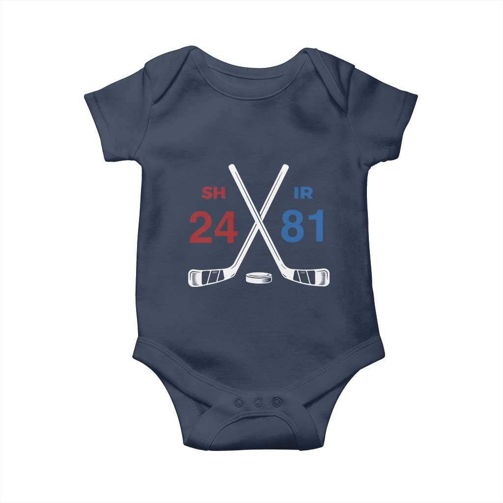 Funny Romance Hockey Baby Onesie 24 81 Numbers Sport Ice Hockey Team - Wonder Print Shop
