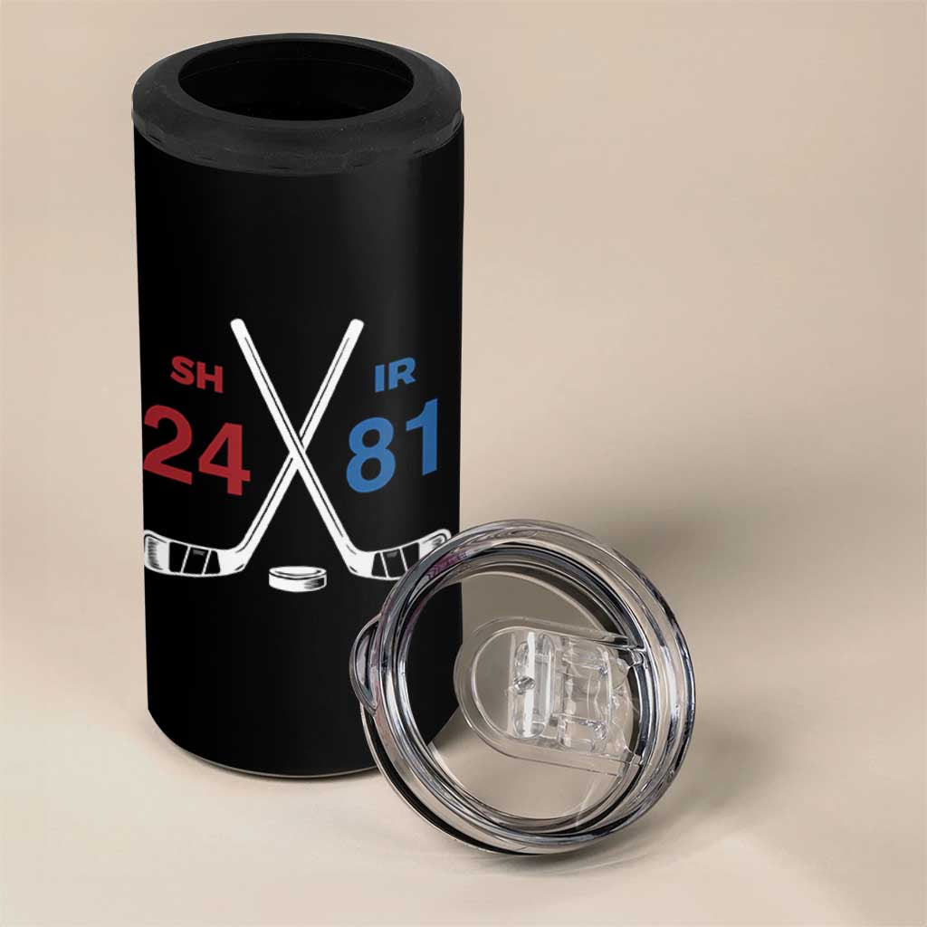Funny Romance Hockey 4 in 1 Can Cooler Tumbler 24 81 Numbers Sport Ice Hockey Team - Wonder Print Shop