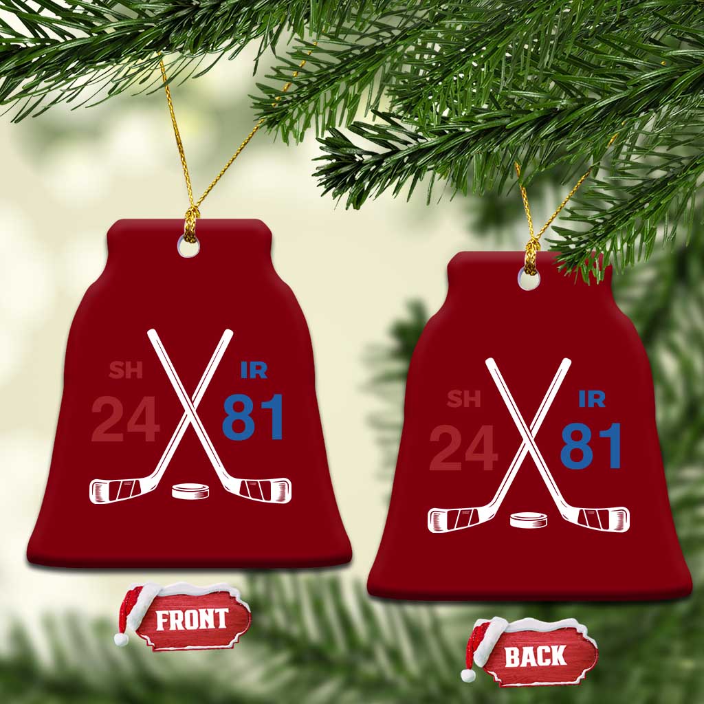 Funny Romance Hockey Ceramic Ornament 24 81 Numbers Sport Ice Hockey Team - Wonder Print Shop
