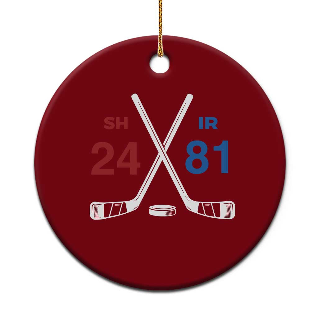 Funny Romance Hockey Ceramic Ornament 24 81 Numbers Sport Ice Hockey Team - Wonder Print Shop