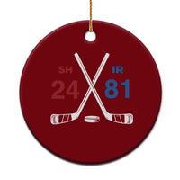 Funny Romance Hockey Ceramic Ornament 24 81 Numbers Sport Ice Hockey Team - Wonder Print Shop