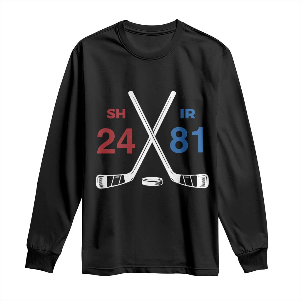Funny Romance Hockey Long Sleeve Shirt 24 81 Numbers Sport Ice Hockey Team - Wonder Print Shop