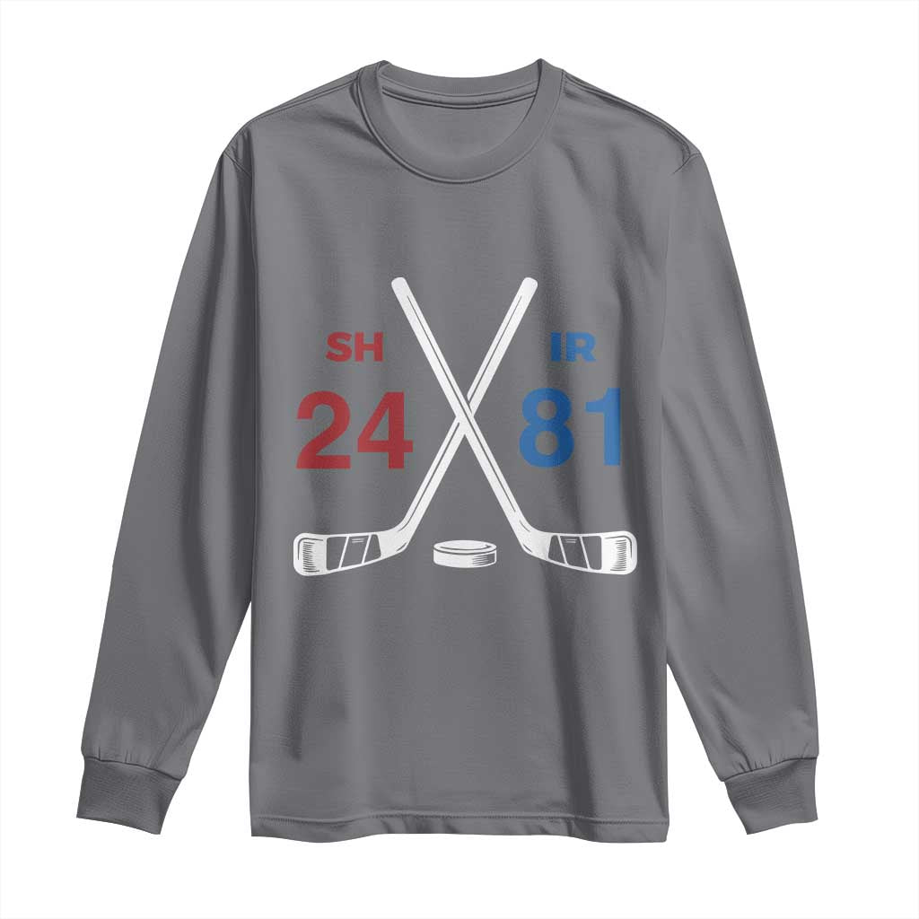 Funny Romance Hockey Long Sleeve Shirt 24 81 Numbers Sport Ice Hockey Team - Wonder Print Shop