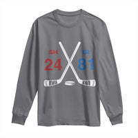 Funny Romance Hockey Long Sleeve Shirt 24 81 Numbers Sport Ice Hockey Team - Wonder Print Shop