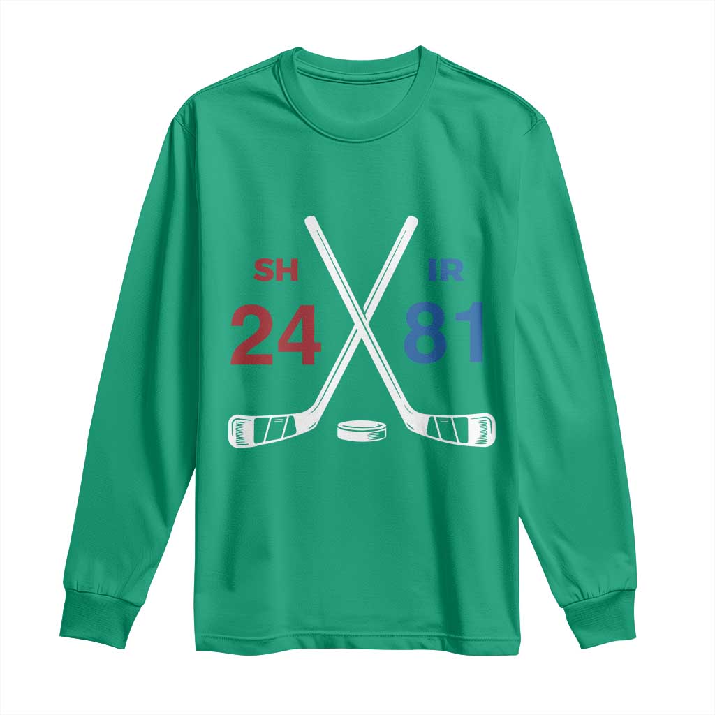 Funny Romance Hockey Long Sleeve Shirt 24 81 Numbers Sport Ice Hockey Team - Wonder Print Shop