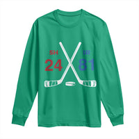 Funny Romance Hockey Long Sleeve Shirt 24 81 Numbers Sport Ice Hockey Team - Wonder Print Shop
