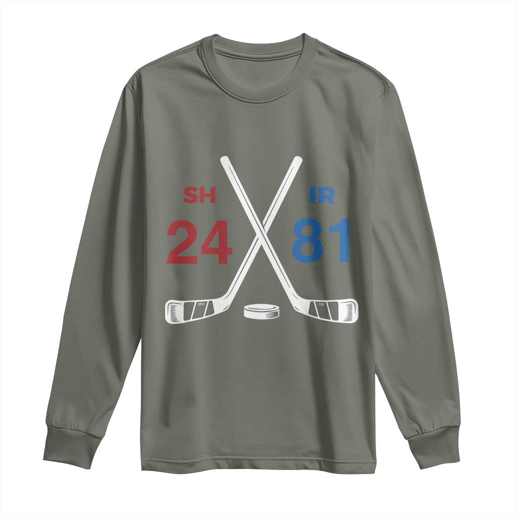 Funny Romance Hockey Long Sleeve Shirt 24 81 Numbers Sport Ice Hockey Team - Wonder Print Shop