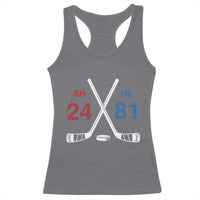 Funny Romance Hockey Racerback Tank Top 24 81 Numbers Sport Ice Hockey Team - Wonder Print Shop