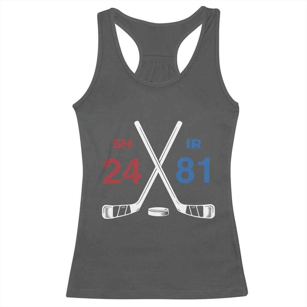 Funny Romance Hockey Racerback Tank Top 24 81 Numbers Sport Ice Hockey Team - Wonder Print Shop
