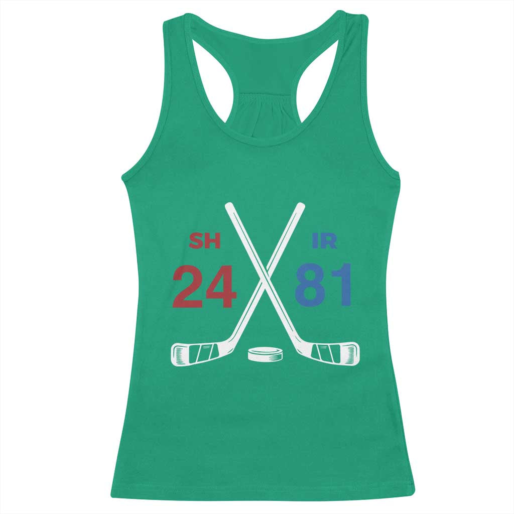 Funny Romance Hockey Racerback Tank Top 24 81 Numbers Sport Ice Hockey Team - Wonder Print Shop