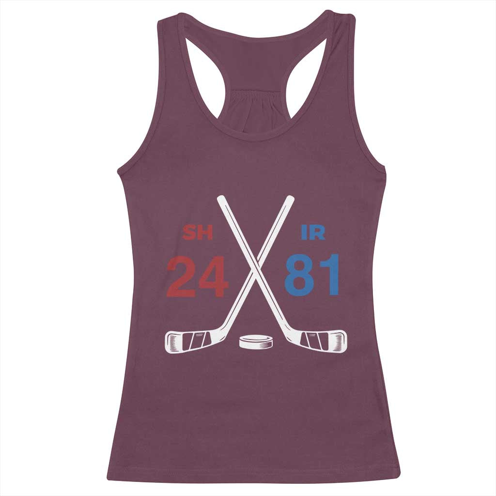 Funny Romance Hockey Racerback Tank Top 24 81 Numbers Sport Ice Hockey Team - Wonder Print Shop