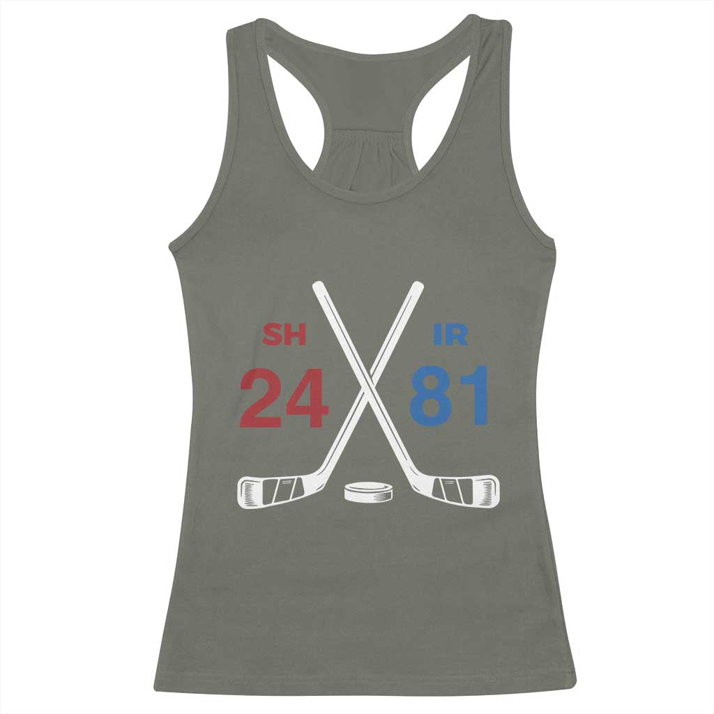 Funny Romance Hockey Racerback Tank Top 24 81 Numbers Sport Ice Hockey Team - Wonder Print Shop