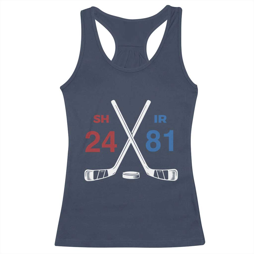 Funny Romance Hockey Racerback Tank Top 24 81 Numbers Sport Ice Hockey Team - Wonder Print Shop