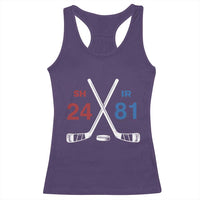 Funny Romance Hockey Racerback Tank Top 24 81 Numbers Sport Ice Hockey Team - Wonder Print Shop