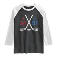 Funny Romance Hockey Raglan Shirt 24 81 Numbers Sport Ice Hockey Team - Wonder Print Shop