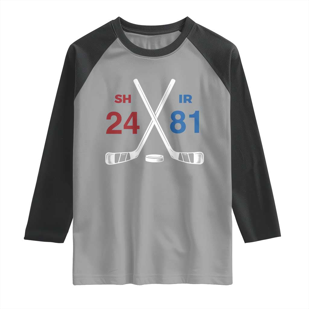 Funny Romance Hockey Raglan Shirt 24 81 Numbers Sport Ice Hockey Team - Wonder Print Shop
