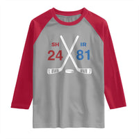 Funny Romance Hockey Raglan Shirt 24 81 Numbers Sport Ice Hockey Team - Wonder Print Shop