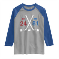 Funny Romance Hockey Raglan Shirt 24 81 Numbers Sport Ice Hockey Team - Wonder Print Shop