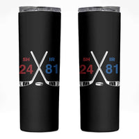 Funny Romance Hockey Skinny Tumbler 24 81 Numbers Sport Ice Hockey Team - Wonder Print Shop