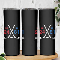 Funny Romance Hockey Skinny Tumbler 24 81 Numbers Sport Ice Hockey Team - Wonder Print Shop