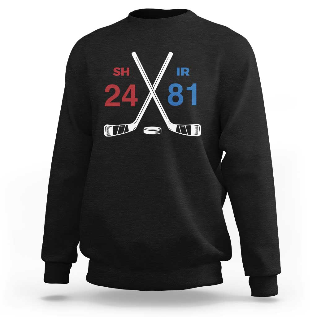 Funny Romance Hockey Sweatshirt 24 81 Numbers Sport Ice Hockey Team - Wonder Print Shop