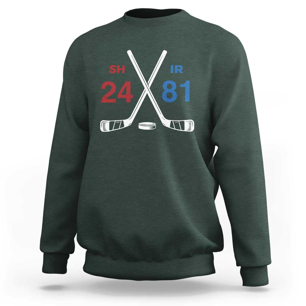 Funny Romance Hockey Sweatshirt 24 81 Numbers Sport Ice Hockey Team - Wonder Print Shop