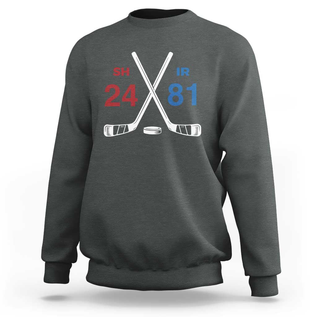 Funny Romance Hockey Sweatshirt 24 81 Numbers Sport Ice Hockey Team - Wonder Print Shop