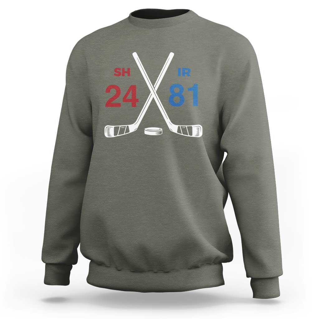 Funny Romance Hockey Sweatshirt 24 81 Numbers Sport Ice Hockey Team - Wonder Print Shop