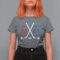 Funny Romance Hockey T Shirt For Women 24 81 Numbers Sport Ice Hockey Team - Wonder Print Shop